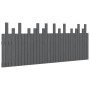 Cabecero de cama de pared madera maciza pino gris 204x3x80 cm de vidaXL, Cabeceros y pies de cama - Ref: Foro24-824780, Preci...