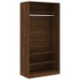 Armario madera contrachapada color roble marrón 100x50x200 cm en Armarios roperos | Comprar online en Foru.es