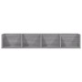 Estante de pared para CD madera contrachapada gris 100x18x18 cm en Estanterías | Comprar online en Foru.es
