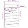 Estantes mesitas de pared 2 uds madera maciza de pino de vidaXL, Estantes y estanterías - Ref: Foro24-824768, Precio: 51,21 €...