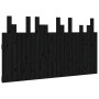 Cabecero de cama de pared madera maciza pino negro 146,5x3x80cm de vidaXL, Cabeceros y pies de cama - Ref: Foro24-824797, Pre...