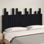Cabecero de cama de pared madera maciza pino negro 146,5x3x80cm de vidaXL, Cabeceros y pies de cama - Ref: Foro24-824797, Pre...