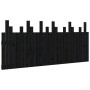 Cabecero de cama de pared madera maciza pino negro 185x3x80 cm de vidaXL, Cabeceros y pies de cama - Ref: Foro24-824817, Prec...