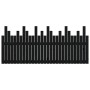 Cabecero de cama de pared madera maciza pino negro 185x3x80 cm de vidaXL, Cabeceros y pies de cama - Ref: Foro24-824817, Prec...