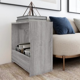 Mesa auxiliar madera contrachapada gris Sonoma 50x26x50 cm en Mesas auxiliares | Comprar online en Foru.es