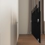 Cabecero de cama de pared madera maciza pino negro 185x3x80 cm de vidaXL, Cabeceros y pies de cama - Ref: Foro24-824817, Prec...