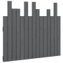 Cabecero de cama de pared madera maciza pino gris 95,5x3x80 cm de vidaXL, Cabeceros y pies de cama - Ref: Foro24-824785, Prec...