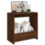 Mesa auxiliar madera contrachapada roble marrón 50x26x50 cm en Mesas auxiliares | Comprar online en Foru.es