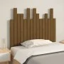 Wandbett-Kopfteil aus massivem Kiefernholz, honigbraun, 95,5 x 3 x 80 cm von vidaXL, Kopf- und Fußteile - Ref: Foro24-824786,...