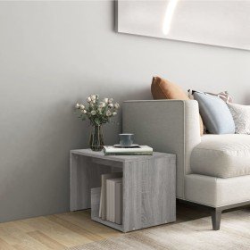Mesa auxiliar madera contrachapada gris Sonoma 59x36x38 cm en Mesas auxiliares | Comprar online en Foru.es