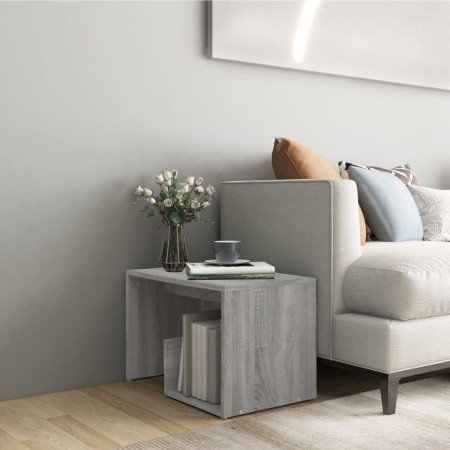 Mesa auxiliar madera contrachapada gris Sonoma 59x36x38 cm en Mesas auxiliares | Comprar online en Foru.es