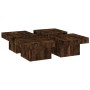 Mesa de centro madera contrachapada roble ahumado 90x90x28 cm en Mesas de centro | Comprar online en Foru.es
