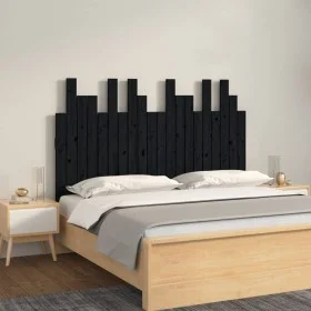 Black pine solid wood wall bed headboard 127.5x3x80cm by vidaXL, Headboards and footboards - Ref: Foro24-824792, Price: 66,16...