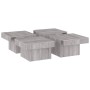 Mesa de centro madera contrachapada gris Sonoma 90x90x28 cm en Mesas de centro | Comprar online en Foru.es