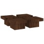 Mesa de centro de madera contrachapada roble marrón 90x90x28 cm en Mesas de centro | Comprar online en Foru.es