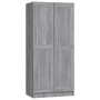 Armario de madera contrachapada gris Sonoma 82,5x51,5x180 cm en Armarios roperos | Comprar online en Foru.es