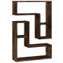 Estantes pared 2 uds madera contrachapada roble humo 50x15x50cm en Estanterías | Comprar online en Foru.es