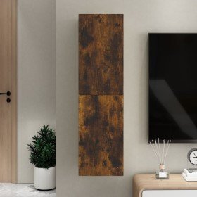 Mueble para TV de pared color roble ahumado 30,5x30x110 cm en Muebles TV | Comprar online en Foru.es