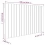 Wandbett-Kopfteil aus massivem schwarzem Kiefernholz, 108 x 3 x 60 cm von vidaXL, Kopf- und Fußteile - Ref: Foro24-824827, Pr...
