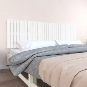 Solid white pine wood wall bed headboard 204x3x60 cm by vidaXL, Headboards and footboards - Ref: Foro24-824829, Price: 94,94 ...