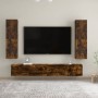 Mueble para TV de pared color roble ahumado 30,5x30x110 cm en Muebles TV | Comprar online en Foru.es