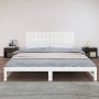 Cabecero de cama pared madera maciza pino blanco 204x3x60 cm de vidaXL, Cabeceros y pies de cama - Ref: Foro24-824829, Precio...