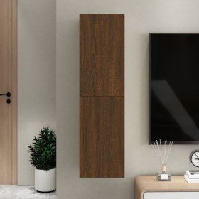 Mueble para TV de pared color roble marrón 30,5x30x110 cm en Muebles TV | Comprar online en Foru.es