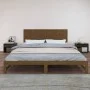 Solid pine wood bed headboard honey brown 204x3x60 cm by vidaXL, Headboards and footboards - Ref: Foro24-824831, Price: 100,3...