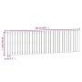 Cabecero de cama madera maciza pino marrón miel 204x3x60 cm de vidaXL, Cabeceros y pies de cama - Ref: Foro24-824831, Precio:...