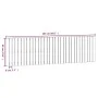 Solid pine wood bed headboard honey brown 204x3x60 cm by vidaXL, Headboards and footboards - Ref: Foro24-824831, Price: 100,3...