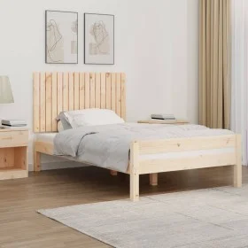 Cabecero de cama de pared madera maciza de pino 108x3x60 cm de vidaXL, Cabeceros y pies de cama - Ref: Foro24-824823, Precio:...