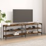 Mueble de TV madera contrachapada roble ahumado 160x30x50 cm en Muebles TV | Comprar online en Foru.es