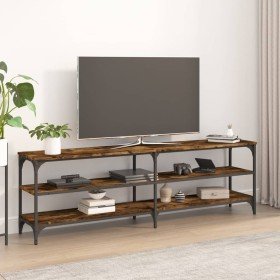 Mueble de TV madera contrachapada roble ahumado 160x30x50 cm en Muebles TV | Comprar online en Foru.es