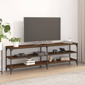 Mueble de TV madera contrachapada roble marrón 160x30x50 cm en Muebles TV | Comprar online en Foru.es