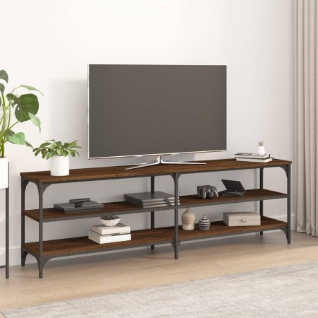 Mueble de TV madera contrachapada roble marrón 160x30x50 cm en Muebles TV | Comprar online en Foru.es