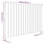 Cabecero de cama de pared madera maciza pino gris 108x3x60 cm de vidaXL, Cabeceros y pies de cama - Ref: Foro24-824825, Preci...