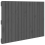 Cabecero de cama de pared madera maciza pino gris 95,5x3x60 cm de vidaXL, Cabeceros y pies de cama - Ref: Foro24-824835, Prec...