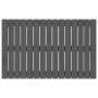 Cabecero de cama de pared madera maciza pino gris 95,5x3x60 cm de vidaXL, Cabeceros y pies de cama - Ref: Foro24-824835, Prec...