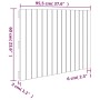Cabecero de cama de pared madera maciza pino gris 95,5x3x60 cm de vidaXL, Cabeceros y pies de cama - Ref: Foro24-824835, Prec...