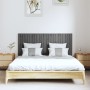 Cabecero de cama de pared madera maciza pino gris 147x3x60 cm de vidaXL, Cabeceros y pies de cama - Ref: Foro24-824845, Preci...