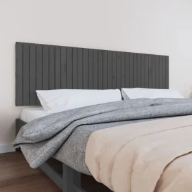 Gray pine solid wood wall bed headboard 204x3x60 cm by vidaXL, Headboards and footboards - Ref: Foro24-824830, Price: 82,67 €...