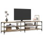 Mueble TV metal y madera contrachapada roble Sonoma 200x30x50cm en Muebles TV | Comprar online en Foru.es