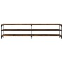 Mueble de TV metal y contrachapada roble ahumado 200x30x50cm en Muebles TV | Comprar online en Foru.es