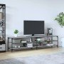 Mueble TV metal y madera contrachapada gris Sonoma 200x30x50 cm en Muebles TV | Comprar online en Foru.es