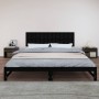 Cabecero de cama de pared madera maciza pino negro 204x3x60 cm de vidaXL, Cabeceros y pies de cama - Ref: Foro24-824832, Prec...