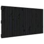 Cabecero de cama pared madera maciza pino negro 127,5x3x60 cm de vidaXL, Cabeceros y pies de cama - Ref: Foro24-824842, Preci...