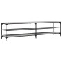 Mueble TV metal y madera contrachapada gris Sonoma 200x30x50 cm en Muebles TV | Comprar online en Foru.es