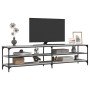 Mueble TV metal y madera contrachapada gris Sonoma 200x30x50 cm en Muebles TV | Comprar online en Foru.es