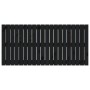 Cabecero de cama pared madera maciza pino negro 127,5x3x60 cm de vidaXL, Cabeceros y pies de cama - Ref: Foro24-824842, Preci...