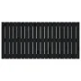 Cabecero de cama pared madera maciza pino negro 127,5x3x60 cm de vidaXL, Cabeceros y pies de cama - Ref: Foro24-824842, Preci...